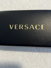 Versace Hard Plastic Sunglasses Glasses Black Case Felt Lined Designer Luxury
