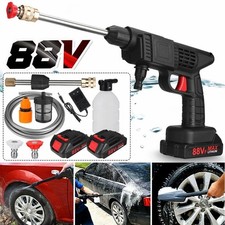 2 Akkus +88V Akku Hochdruckreiniger Auto Mobiler Druckreiniger Spritzpistole NEU