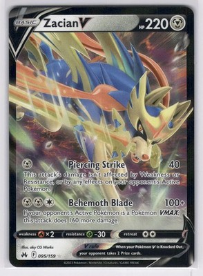 Zacian V Crown Zenith - Pokemon NM 095/159