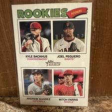 2026 Topps Heritage KYLE BACKHUS JOEL PEGUERO ANDREW ALVAREZ FARRIS RC SP #393