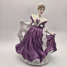 Leonardo Collection Natalie Fine Bone China Lady Figurine Purple Dress