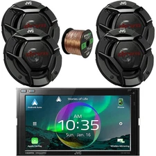 JVC KW-M875BW 6.8" WiFi/HDMI Receiver, 2x 6.5" 360W, 2x 6.5" 300W Speaker w/Wire