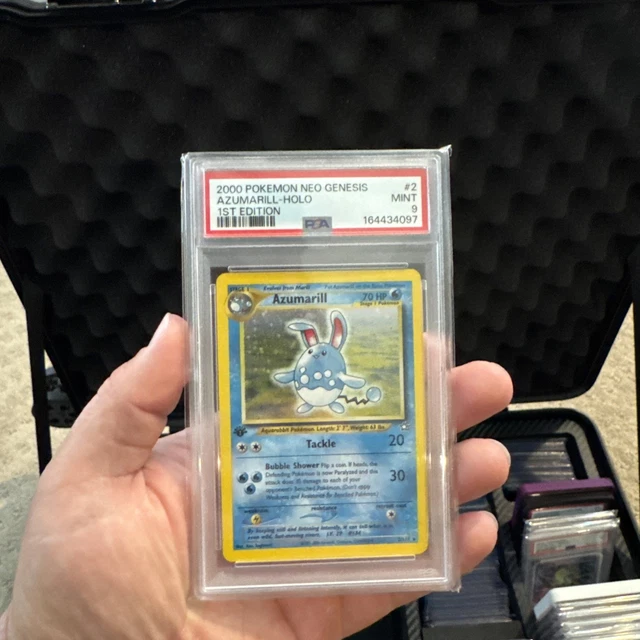 PSA 9 2000 Pokémon TCG Neo Genesis Azumarill Holo 1st Edition 2/111