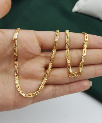 18K Gold ausgefallene Stab Gliederkette Halskette Nawabi Stil Diamantschliff ...