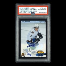 Alexander Ovechkin 2014 UD Young Guns Tribute Signed Card 2/2 PSA DNA Pop 1
