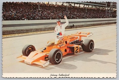 Johnny Rutherford 1974 Indy 500 Winner Mclaren Goodyear Postcard UNP 4x6