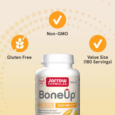 Boneup for Bone Density - Vitamin D3 and K2, Calcium Support, 360 Capsules, P...