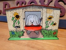 NICE VINTAGE 1950's   TIN LITHO MECHANICAL DOG & ANIMAL BANK #2