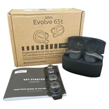 Jabra 6598-832-109 Evolve 65t Wireless Earbuds Titanium Black with Docking Case