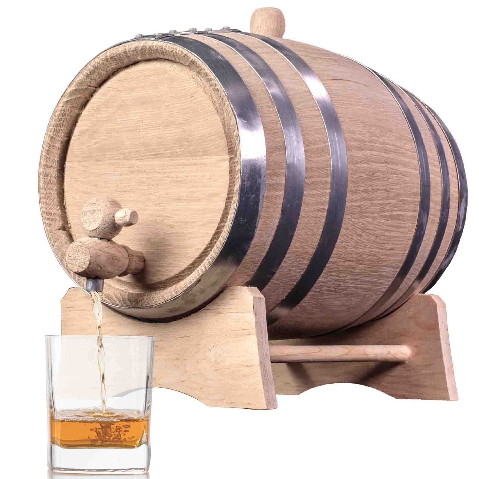 3 Liter Charred American White Oak Aging Barrel, Whiskey Bourbon Wine Cask