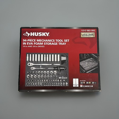 #ad Husky Mechanics Tool Set in EVA Foam 94 Piece Free Shipping $59.88
