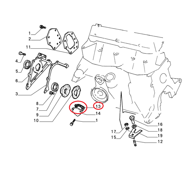 Dichtung DichtfläChe Motorblock Fiat Uno Fiorino Original 7704234-image