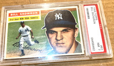 1956 TOPPS  # 61 BILL SKOWRON NEW YORK YANKEES WHITE BACK PSA 7