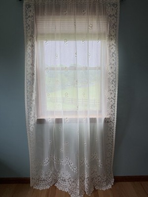 2 Heritage Lace Curtain Panels 60  X 90  Ivory Ecru American Beauty New In Packs