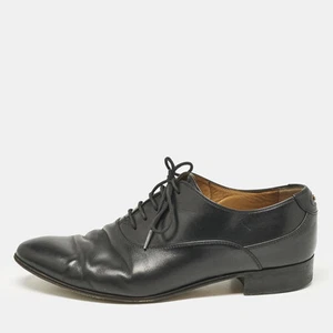 Oxford Gucci cuir noir double G taille 43