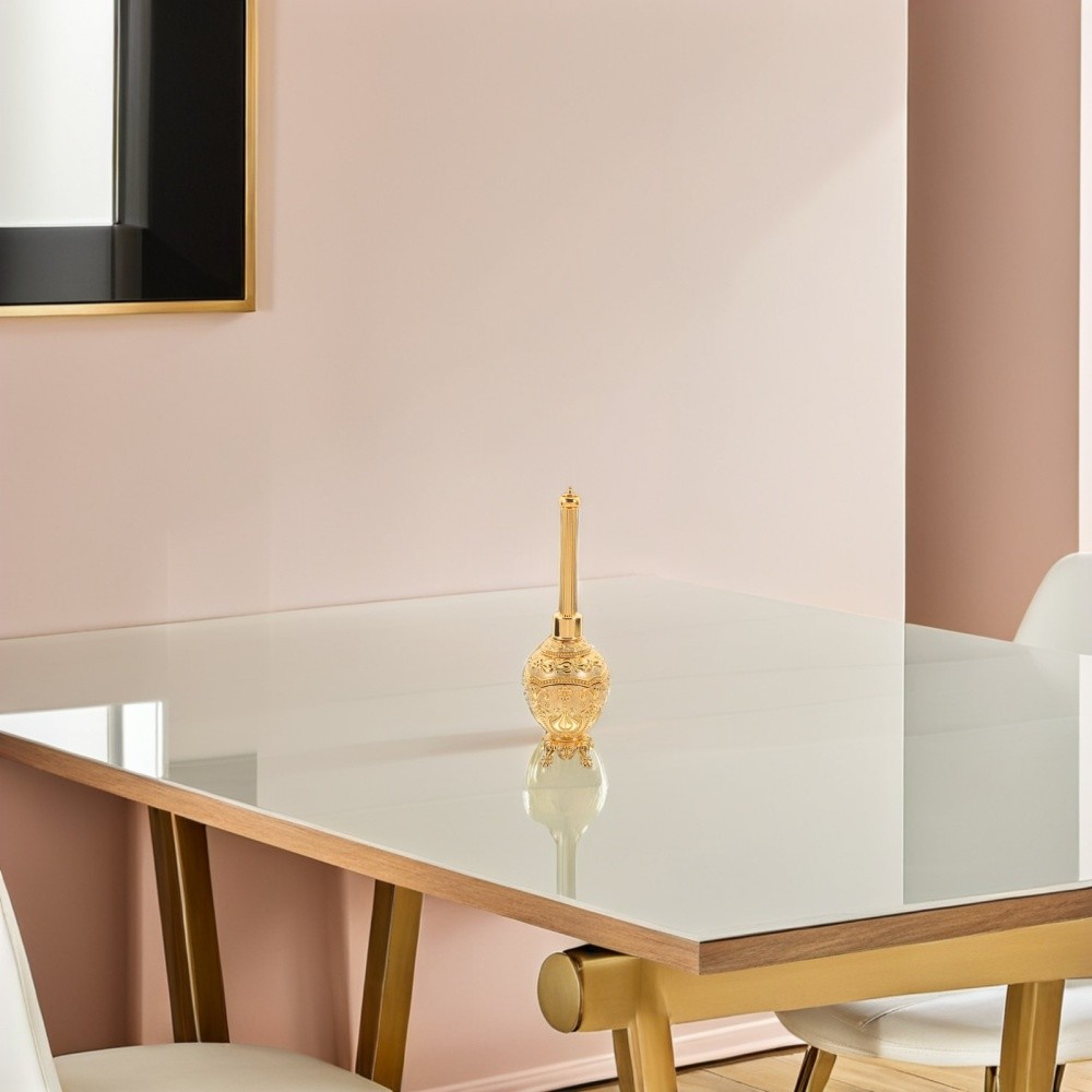 2 Pcs Catholic Christian Holy Water Bottles Decorative Glass Alloy Water Holder