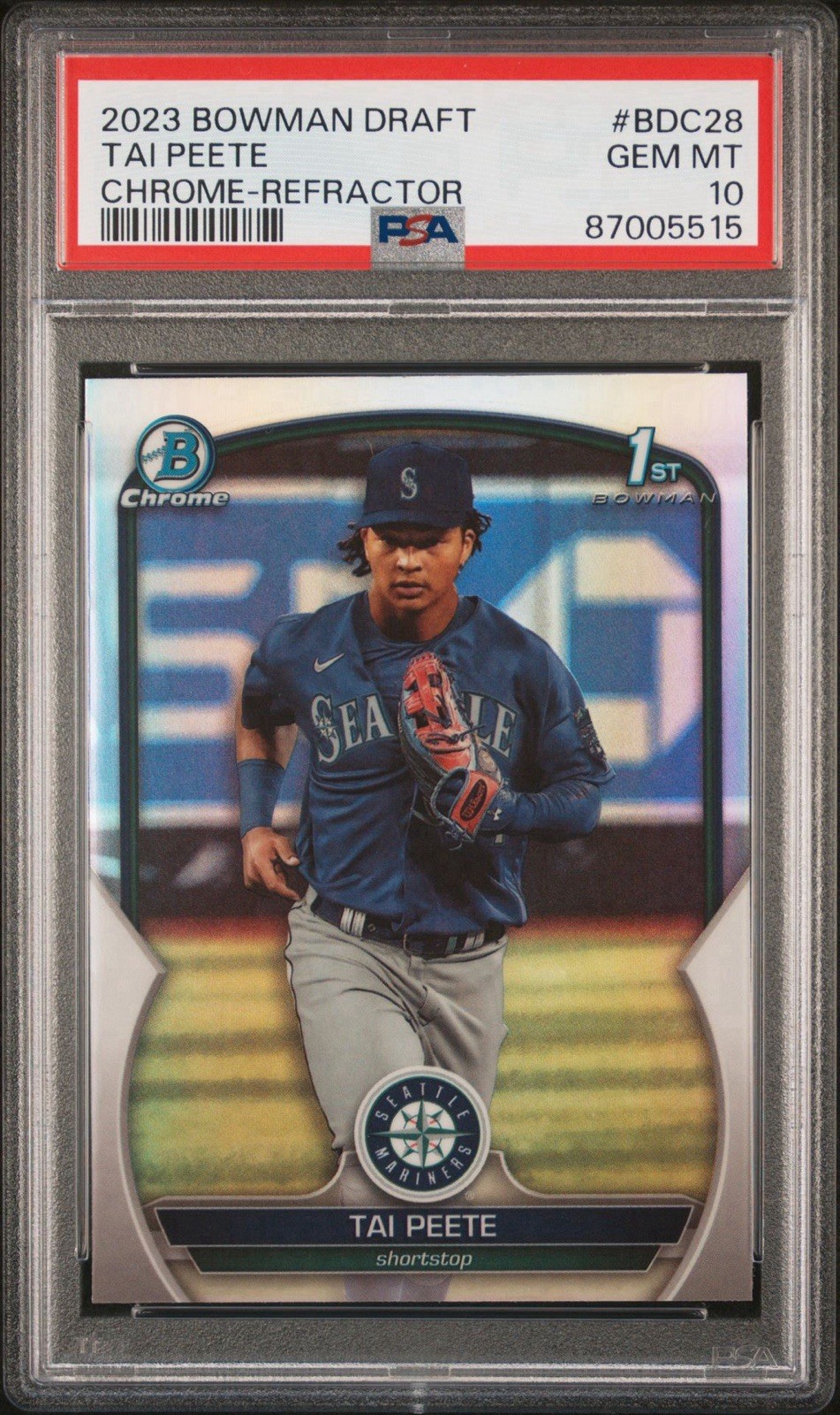2023 Bowman Draft Tai Peete Chrome Refractor #BDC-28 PSA 10