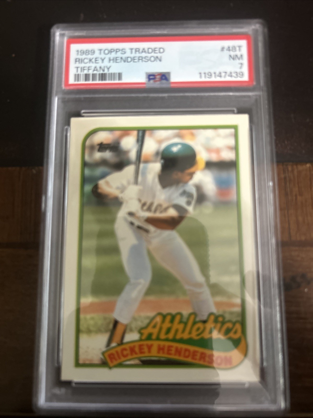 1989 Topps Traded - Rickey Henderson #48T Collector's Edition (Tiffany)