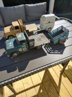 Tonka Farms Vintage Metal Farm Truck & Trailer Lot (4) Multicolor