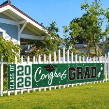 2026 Graduation Yard Sign, Large Congrats Grad Yard Banner Class of 2026 Bann...