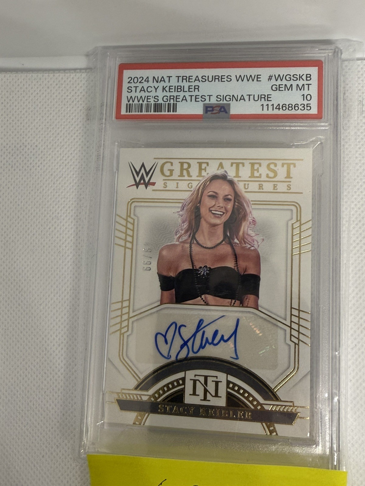 2024 National Treasures WWE Stacy Keibler Greatest Signatures Auto /99 PSA 10