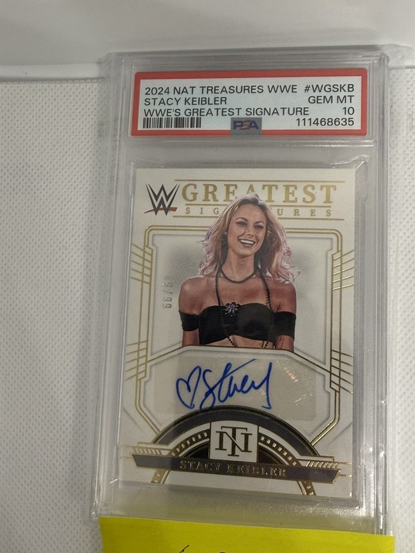 2024 National Treasures WWE Stacy Keibler Greatest Signatures Auto /99 PSA 10