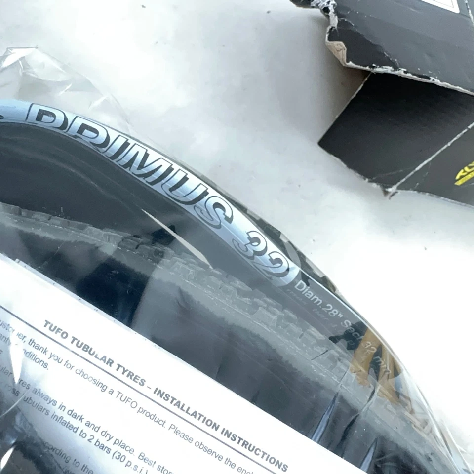 Neumático de bicicleta de ciclocross Tufo Flexus Primus Tubular CX 28" x 32 mm gris/negro Foto 4 de 4