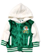 Infant Boys Green Fleece The Grinch Hooded Snap Front Jacket 12 Months