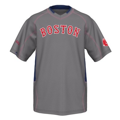 MLB Boston Red Sox  T-Shirt Fast Action Shirt Trikot Warm Up Baseball grau