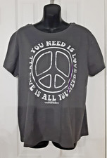 NEW All You Need is Love Lyrics by Lennon & McCartney BEATLES  Women Jr. Size XL