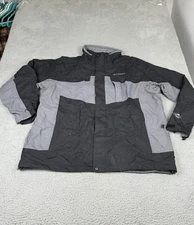 Columbia Jacket Mens XL Black Gray Bugaboo Interchange Omni Tech Coat Gorpcore