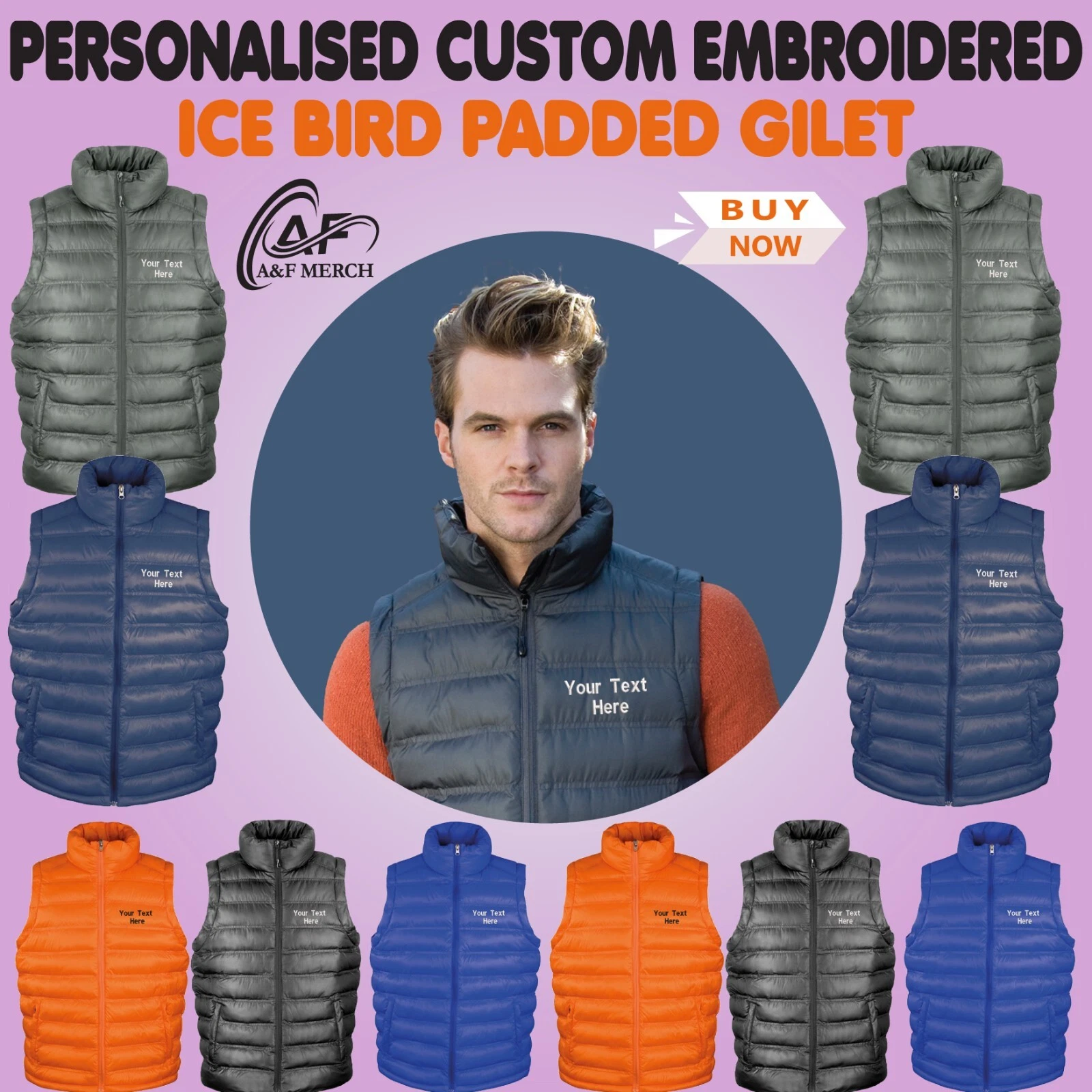 Personalised Custom Embroidered Result Ice bird Padded Gilet Water Repellent
Opens in a new window o