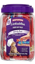 《NEW》BEEFEATHERS Lickables Puree Cat Treat Variety Pack (48 Count) 25.4 OZ