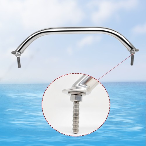 Stainless Steel Handrail 18 Inch Boat Marine Heavy Duty Grab Handle Polished - Foto 5 di 7
