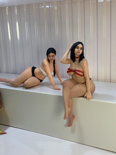 1/16 Miniature Figure Sexy Fat bikini girl Scene 8.51cm Doll For Car Model Toy - Picture 10 of 10