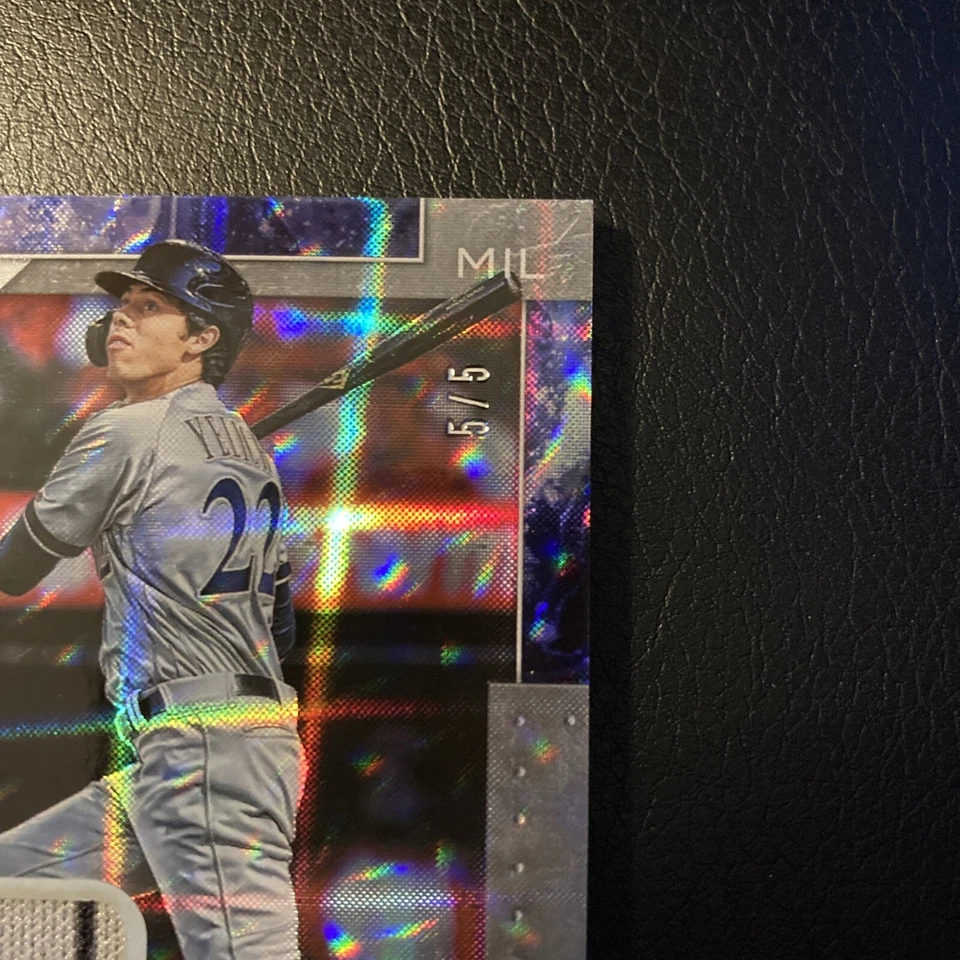 2019 Panini Black Friday Christian Yelich /5 Brewers Marlins - Image 2 of 4