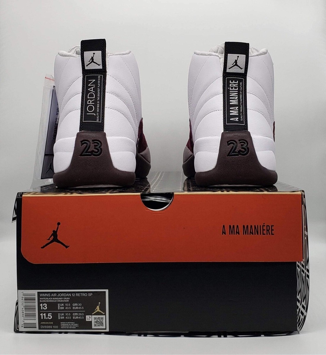 Nike Air Jordan 12 Retro A Ma Maniere White Sz. Womens 13