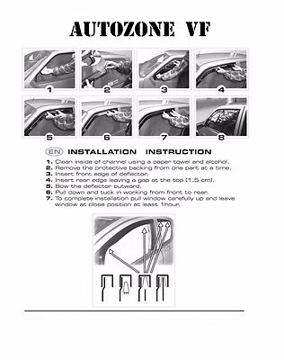 HEKO Tinted Wind Deflectors For Mercedes C-Class Saloon (2000-2007) - 4pc Set, In-Channel