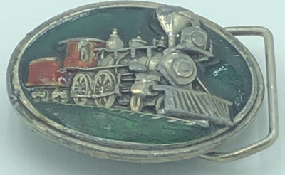 L-143  VINTAGE 1984 **STREAM TRAIN ENGINE** RAILROAD COMMEMORATIVE BUCKLE