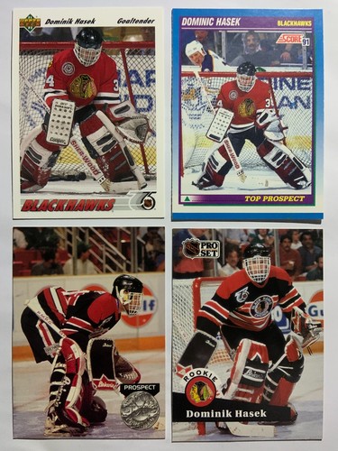 1991 DOMINIK HASEK ROOKIE CARDS SCORE PRO SET PLATINUM UPPER DECK RC 