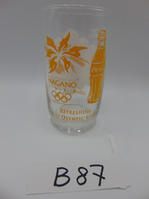 Coca-Cola Drinking GLASS NAGANO JAPAN 1998 THE OLYMPIC SPIRIT