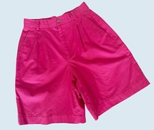 Vintage LIZ CLAIBORNE Liz Sport 1990s High Waisted Pleated Pink Shorts Size 24