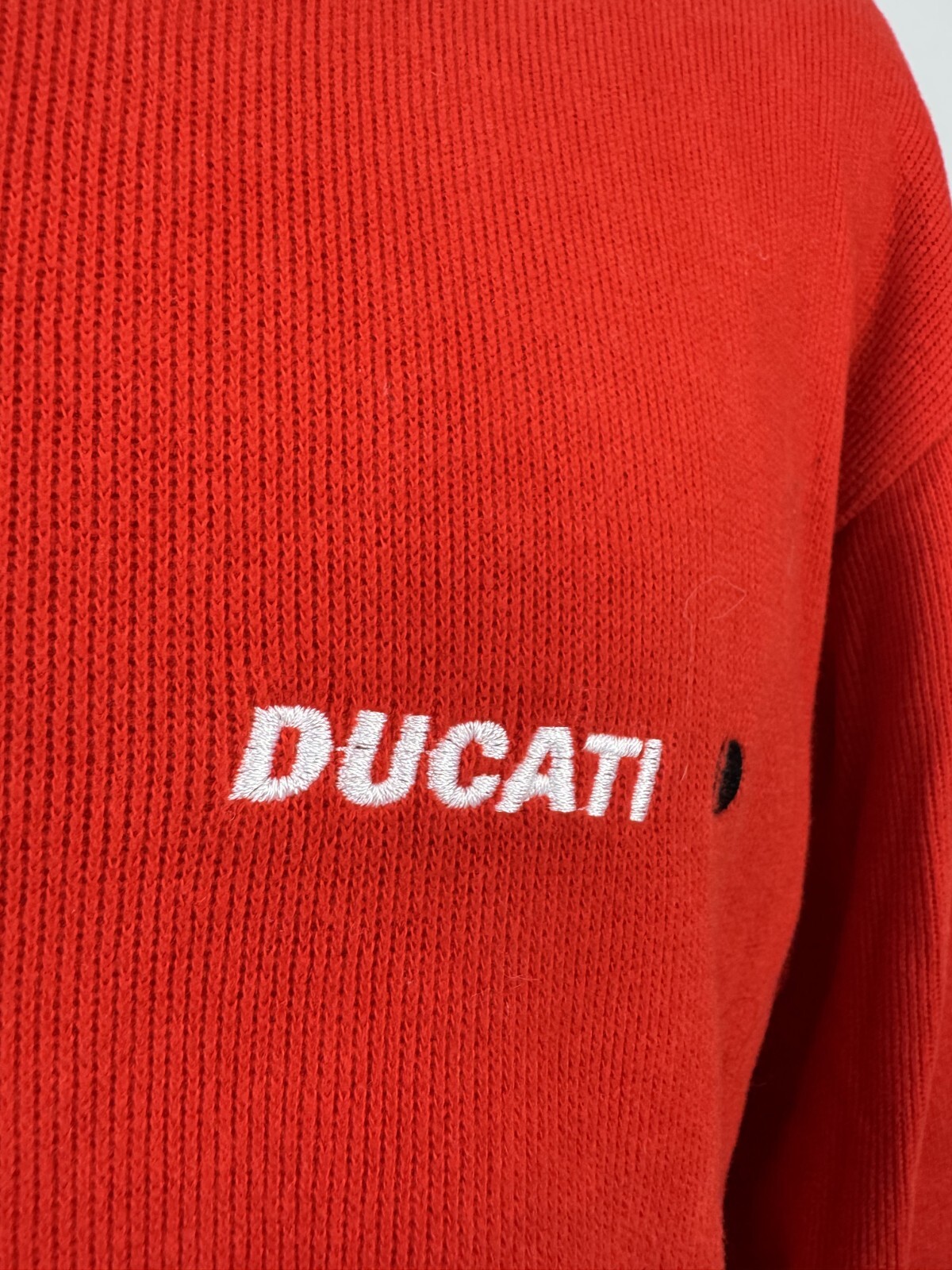 DUCATI Performance Red Full Zip Knit Embroidered … - image 7