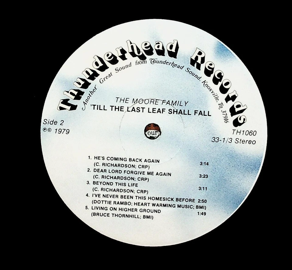 Moore Family Gospel 'Til The Last Leaf Shall Fall Christian Vinyl LP Record - Image 4 of 4