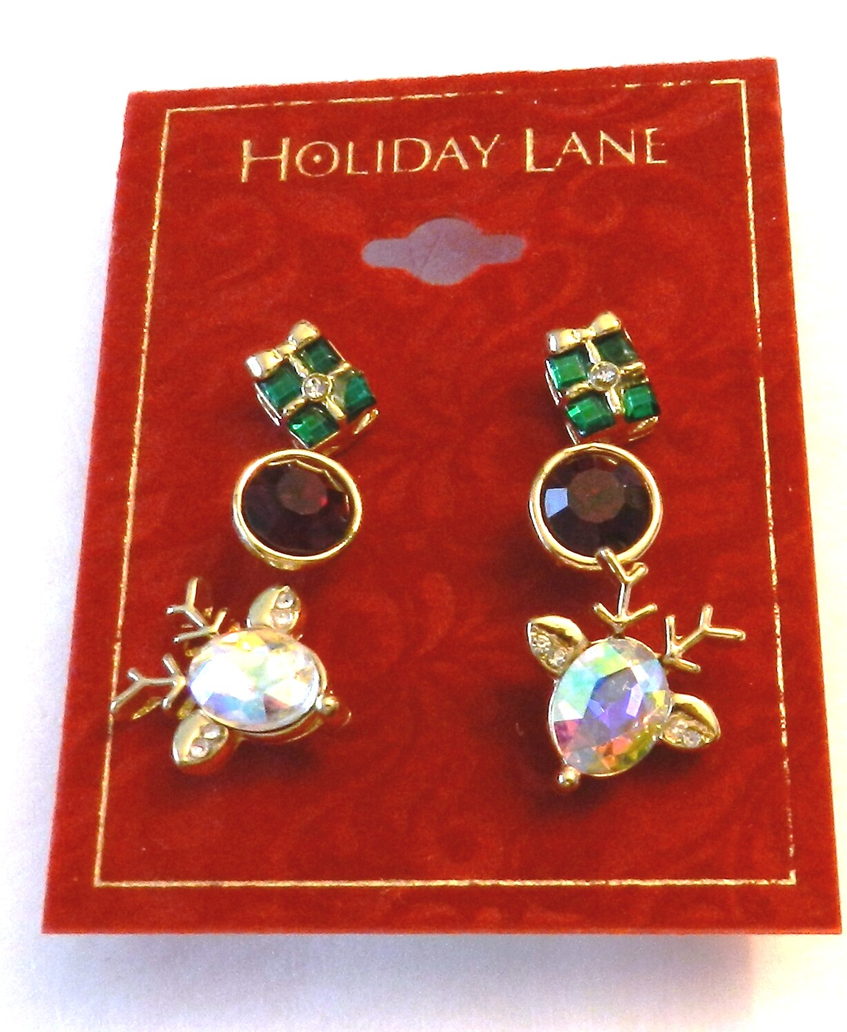 Macy's Holiday Lane Holiday Brooches/Pins and 3 sets of Earrings U