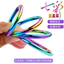 Colorful Metal Penis Stretcher Ball Enhancer Heavy Weight Enlarger Ring for Men