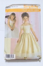 Simplicity Pattern 4894 Belle of the Ball Fancy Dress Size 3 4 5 6 Uncut 2004