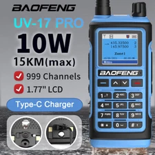 BAOFENG UV17PRO 10W FM U/VHF DUAL BAND TWO WAY RADIO LONG RANGE WATERPROOF 999CH