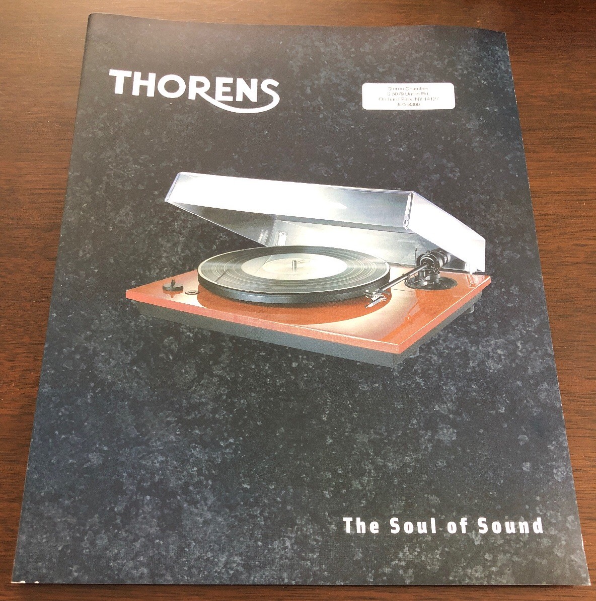 THORENS THE SOUL OF SOUND ORIGINAL PROMOTIONAL PRODUCT BROCHURE M289x