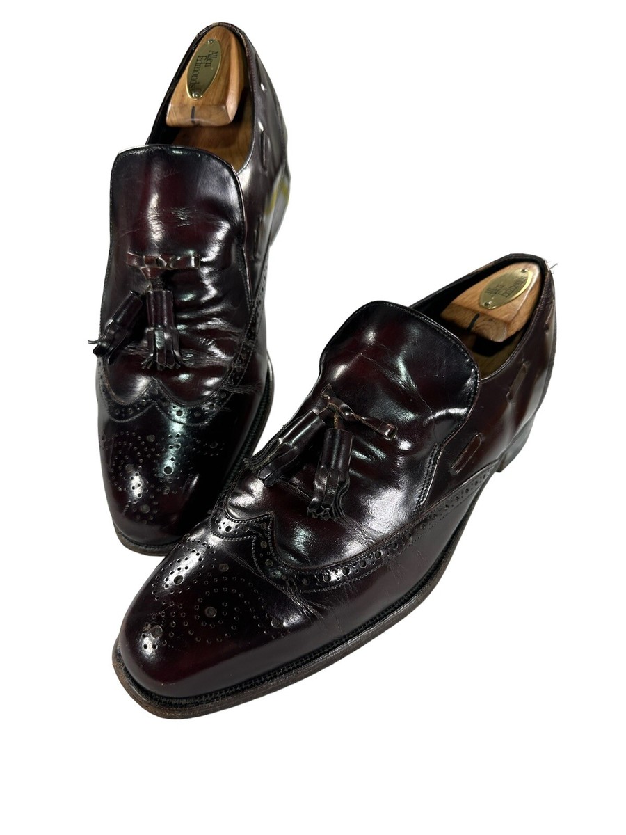 French Shriner Sterling Men Shoes Size 8.5 D Wingtip Dress  display picture 2